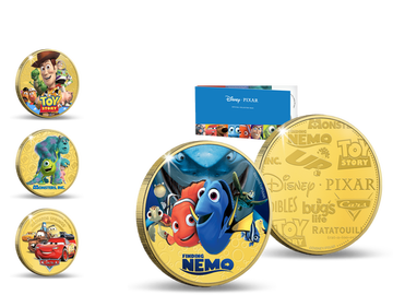 Disney-Pixar Gedenkprägung ''Findet Nemo'' veredelt mit Gold und brillanten Farben